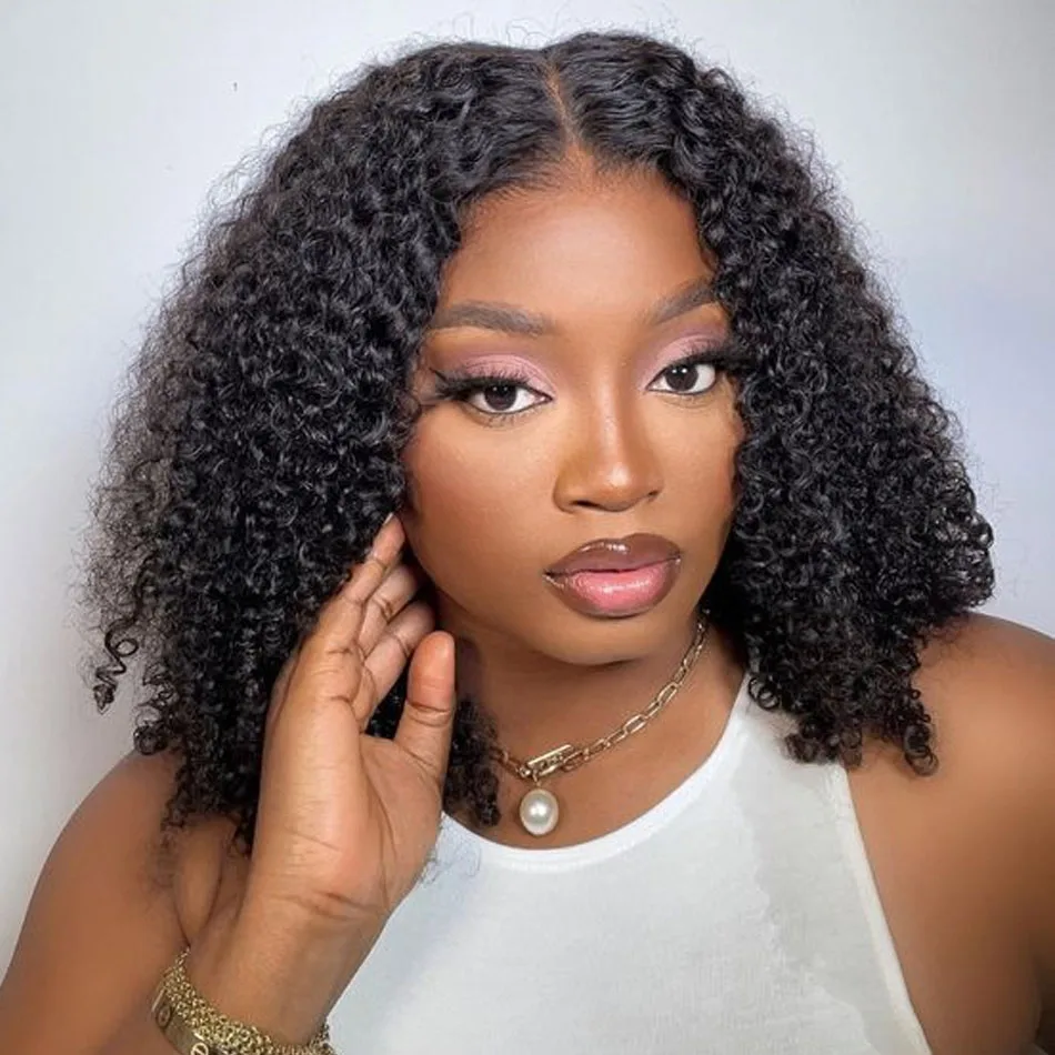 Short Kinky Curly Bob Glueless 13x4 Lace Frontal Wig 12A Human Hair Wig Pre Plucked Transparent Lace Wigs For Women Wig
Short Kinky Curly Bob Glueless 13x4 Lace Frontal Wig 12A Human Hair Wig Pre Plucked Transparent Lace Wigs For Women Wig