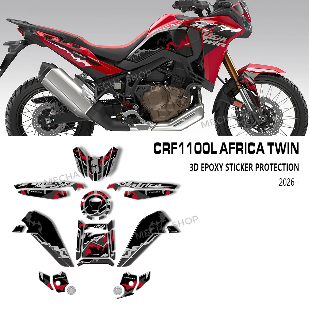 Tank Pad For Africa Twin CRF 1100 L 2026 Motorcycle Fuel Tank Guard Kit 3D Epoxy Resin Sticker Protection Decal Stickers
Tank Pad For Africa Twin CRF 1100 L 2026 Motorcycle Fuel Tank Guard Kit 3D Epoxy Resin Sticker Protection Decal Stickers