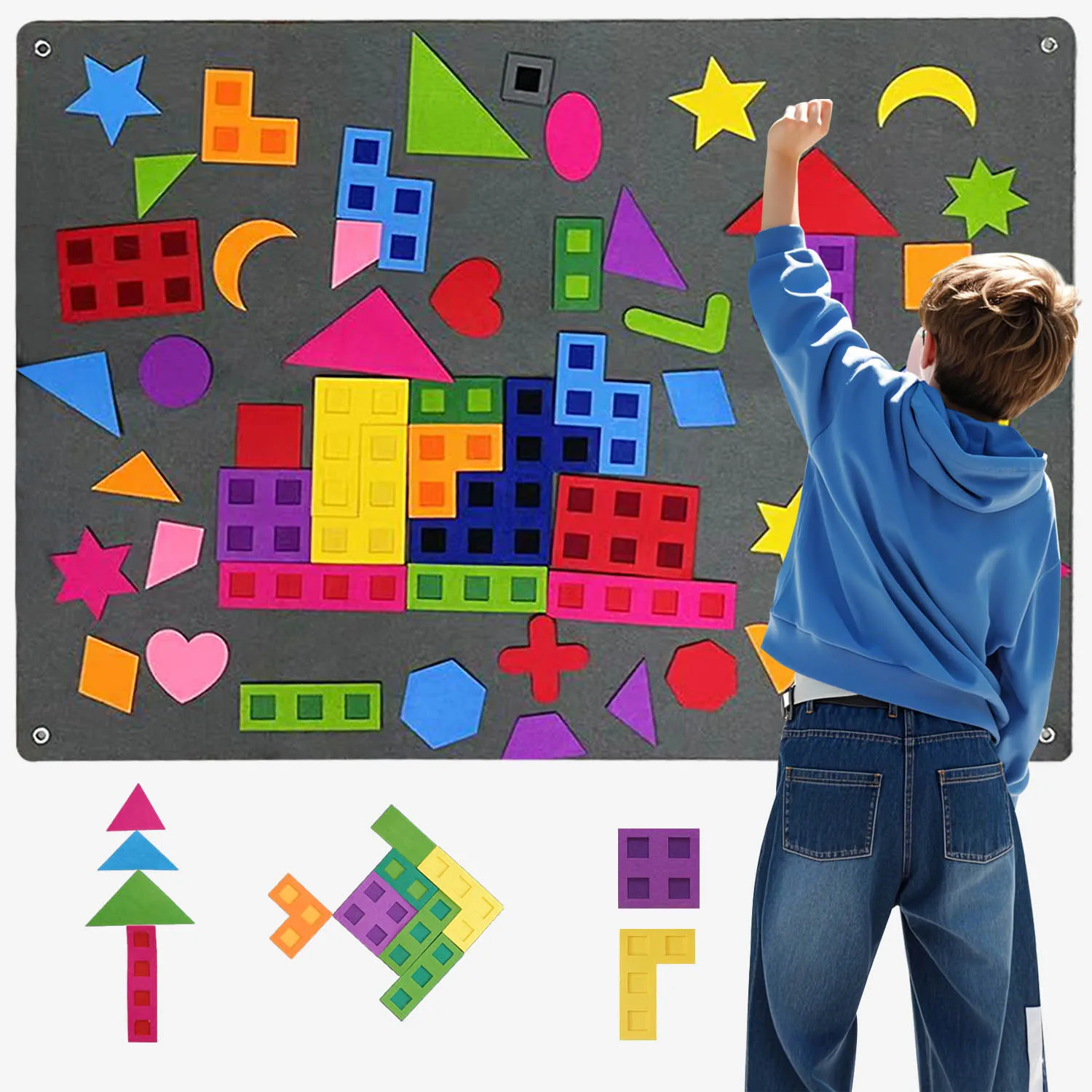 64-Piece Kids' Geometric Felt Board Story Set – 3.5ft Montessori DIY Interactive Toy, Educational Birthday Gift
64-Piece Kids' Geometric Felt Board Story Set – 3.5ft Montessori DIY Interactive Toy, Educational Birthday Gift