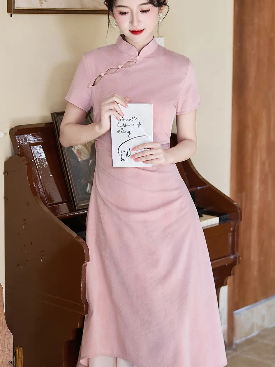 New Chinese Sle Dr Women's Pink Spring Summer New Version Republic of Chi Ele Engagement Tea Cerem...
New Chinese Sle Dr Women's Pink Spring Summer New Version Republic of Chi Ele Engagement Tea Cerem...