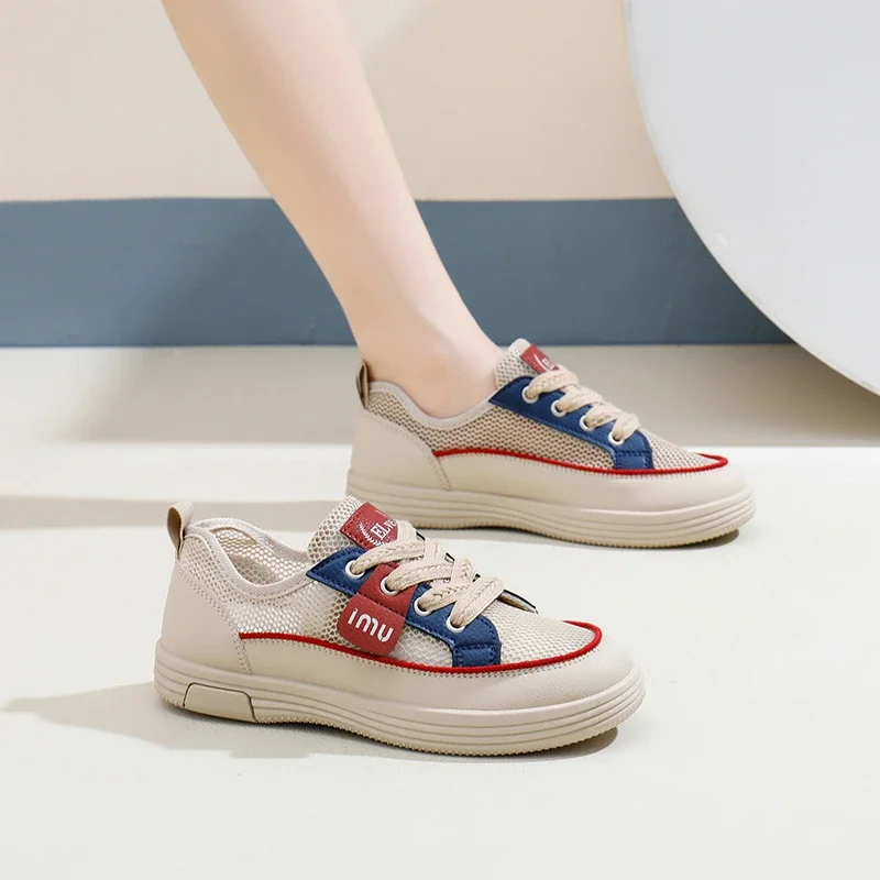 2025 Shoes Female Mixed Colors Mesh Women's Vulcanize Shoes Outdoor Breathable Women Sneakers Lace Up Low Heel Casual Shoes
2025 Shoes Female Mixed Colors Mesh Women's Vulcanize Shoes Outdoor Breathable Women Sneakers Lace Up Low Heel Casual Shoes
