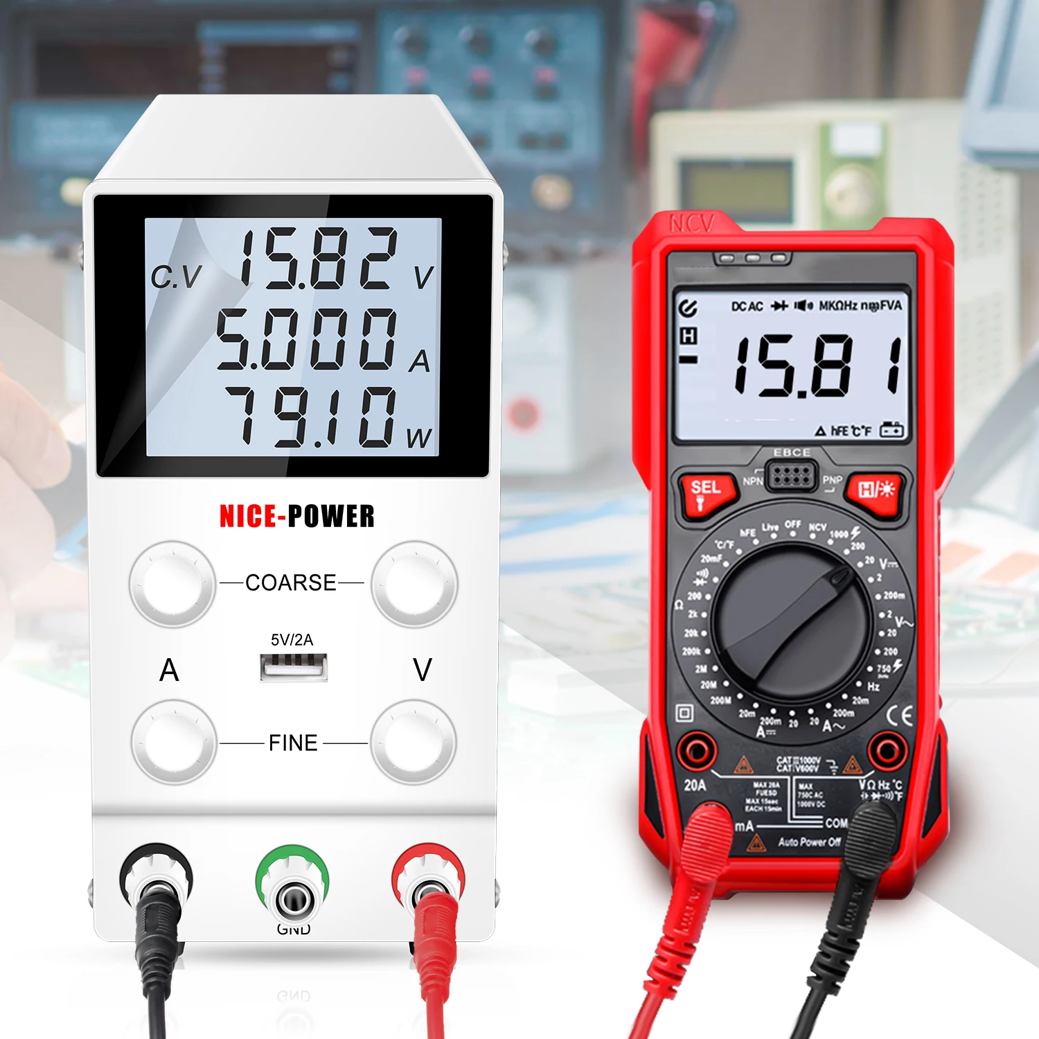 SPS605D White LCD Screen Regulated Power Supply Desktop Adjustable 60V 5A DC Power Supply Mobile Phone PCB Repair
