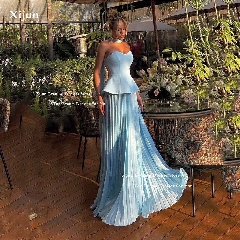 Xijun Sweetheart Neck Evening Dresses Sleeveless A-Line Rufflues Prom Dresses Saudi Arabic Formal Prom Gowns Customized
Xijun Sweetheart Neck Evening Dresses Sleeveless A-Line Rufflues Prom Dresses Saudi Arabic Formal Prom Gowns Customized