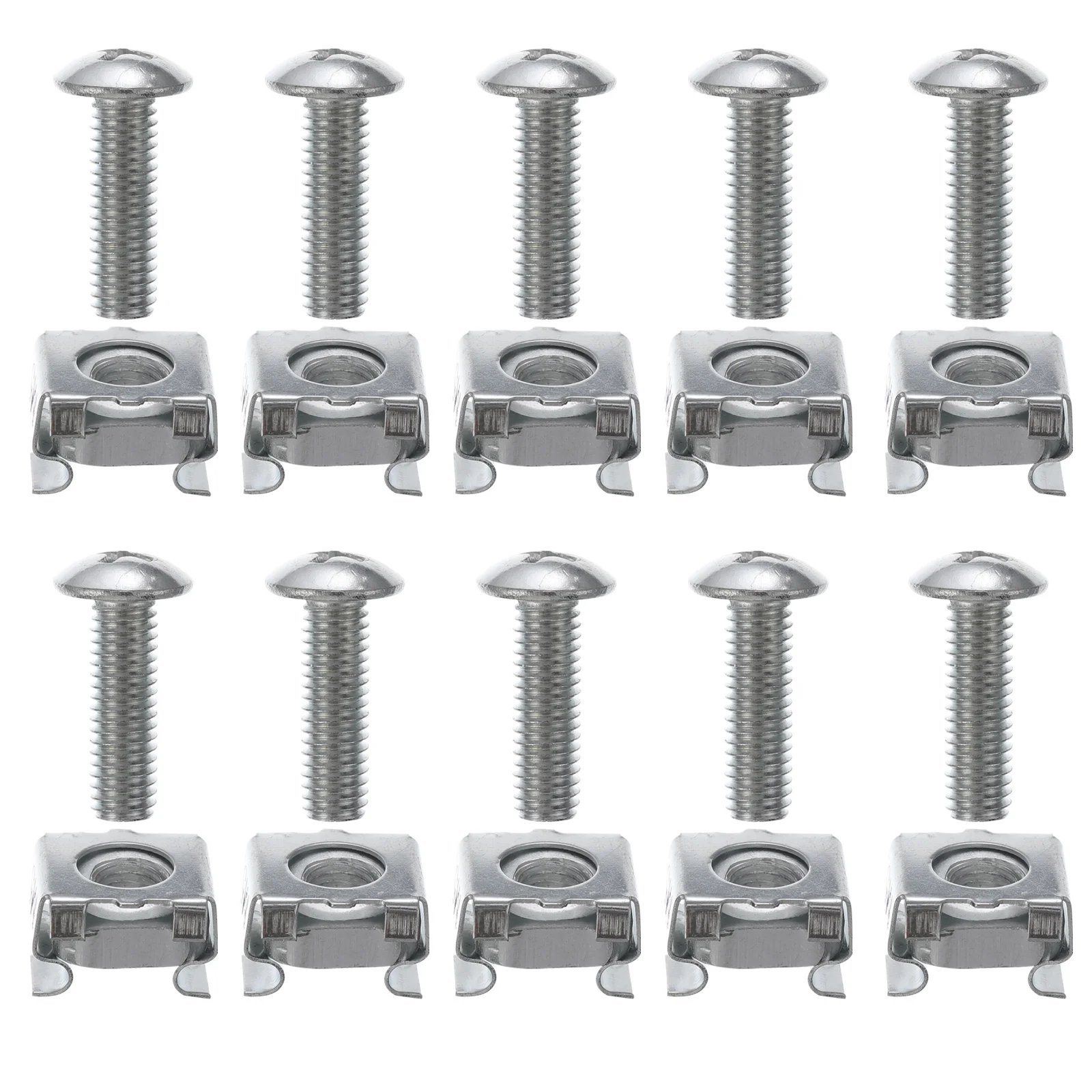 100 pcs Server Rack Screws Cabinet Mount Hardware Galvanized Coating Compatible Square Nuts Clip Cage Storage Box Silver
100 pcs Server Rack Screws Cabinet Mount Hardware Galvanized Coating Compatible Square Nuts Clip Cage Storage Box Silver