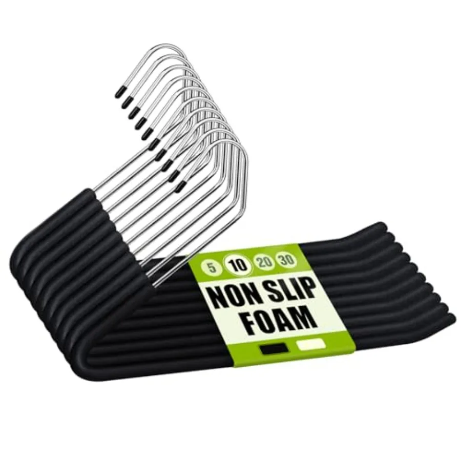 Open Ended Non Slip Sponge Padded Pants Hangers - Plating Foam Heavy Duty Space Saving Black 10
Open Ended Non Slip Sponge Padded Pants Hangers - Plating Foam Heavy Duty Space Saving Black 10