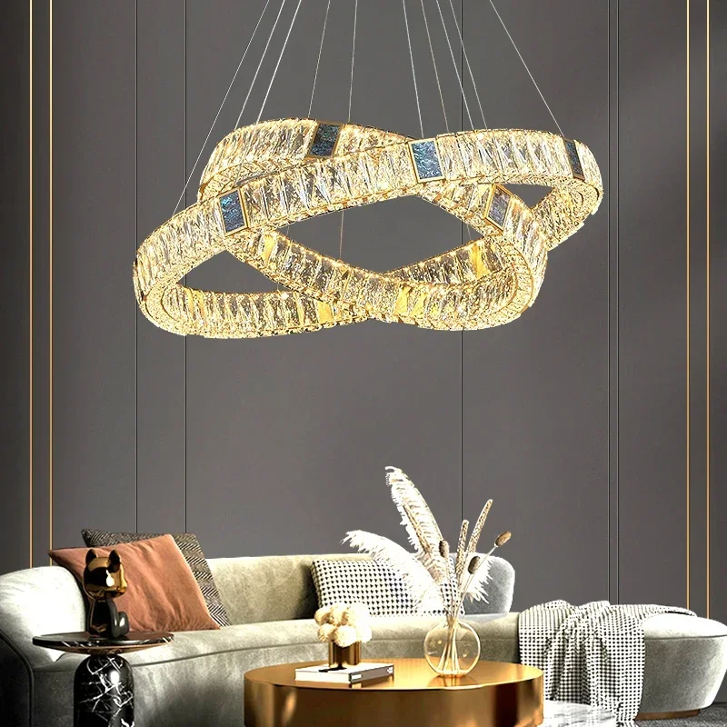 Luxury Ring Crystal LED Chandelier For Living Room Dining Room Modern Round Hanging Lamp Large Gold Indoor Lighting Fixture
Luxury Ring Crystal LED Chandelier For Living Room Dining Room Modern Round Hanging Lamp Large Gold Indoor Lighting Fixture