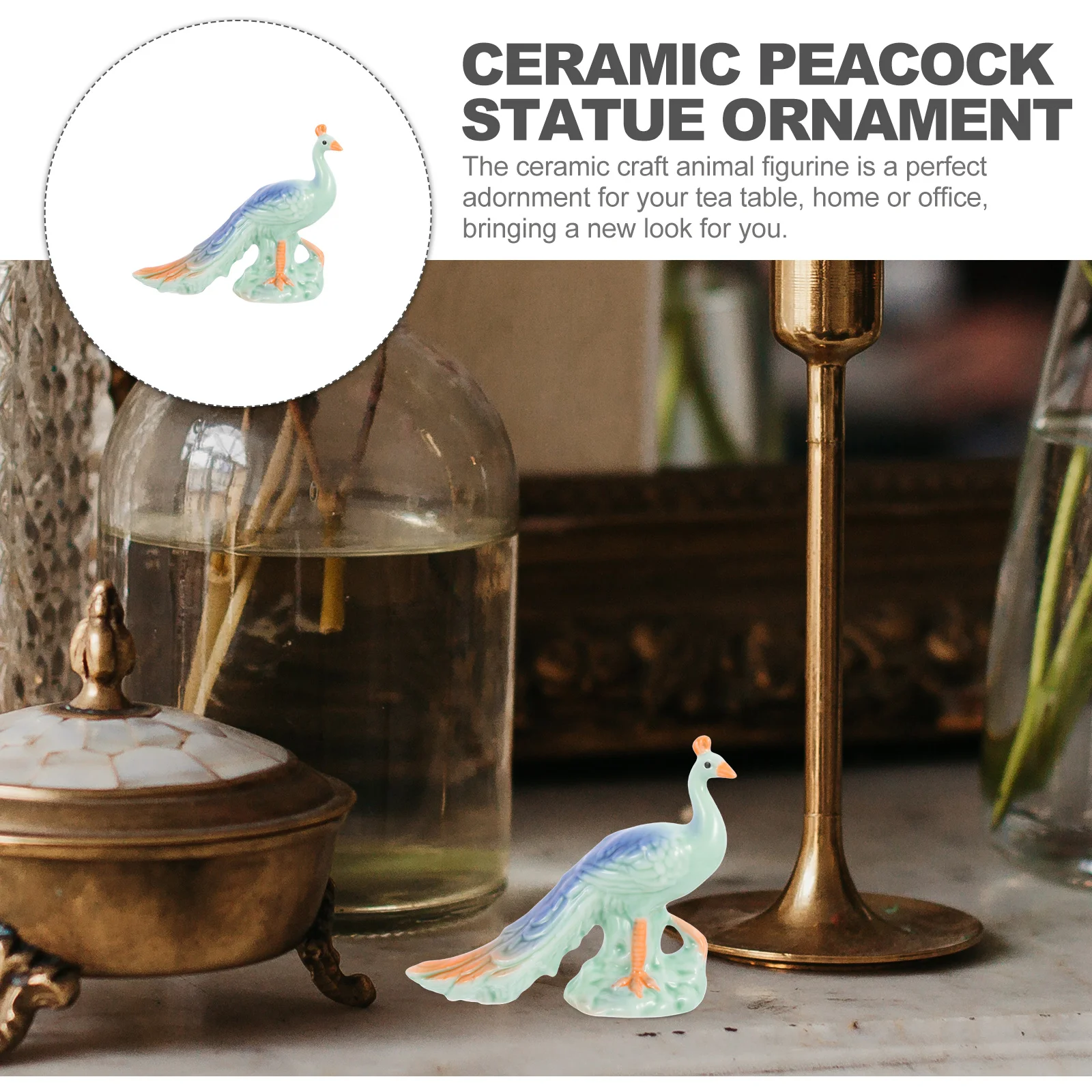 Ceramic Peacock Statue Ornament Elegant Miniature Animal Decor Photography Prop DIY Bonsai Statue Ceramic Peacock Figurine
Ceramic Peacock Statue Ornament Elegant Miniature Animal Decor Photography Prop DIY Bonsai Statue Ceramic Peacock Figurine