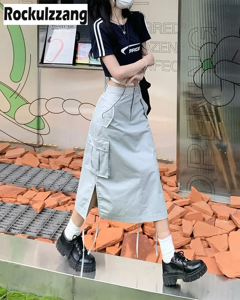 Side Cargo Pocket Midi Long Lace-Up Split Skirt High Waist Skirts Women Cloth harajuku streetwear goth punk grunge aesthetic y2k
Side Cargo Pocket Midi Long Lace-Up Split Skirt High Waist Skirts Women Cloth harajuku streetwear goth punk grunge aesthetic y2k