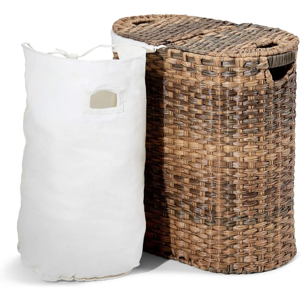 Premium Handwoven Portable Laundry Bin Basket with Carrying Handles, Household Storage for Clothes, Laundry Baskets
Premium Handwoven Portable Laundry Bin Basket with Carrying Handles, Household Storage for Clothes, Laundry Baskets