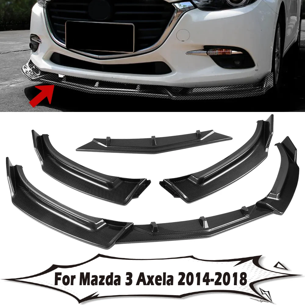 3Pcs Car Front Bumper Splitter Lip Body Kit Spoiler Bumper Diffuser Guard For Mazda 3 Axela 2014 2015 2016 2017 2018 Car Styling
3Pcs Car Front Bumper Splitter Lip Body Kit Spoiler Bumper Diffuser Guard For Mazda 3 Axela 2014 2015 2016 2017 2018 Car Styling