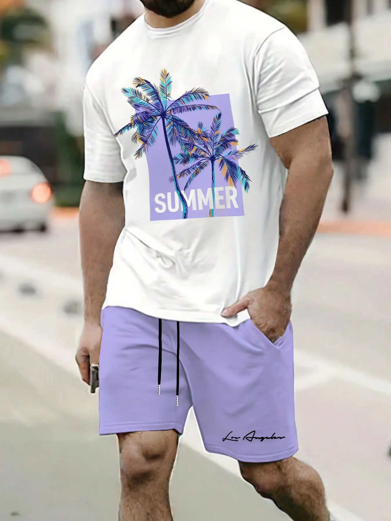 Men's Outfit 3D Summer Beach Casual Fresh Sporty Breathable Comfort Graphic Print Letter Summer Short Sleeve Drawstring Shorts
Men's Outfit 3D Summer Beach Casual Fresh Sporty Breathable Comfort Graphic Print Letter Summer Short Sleeve Drawstring Shorts