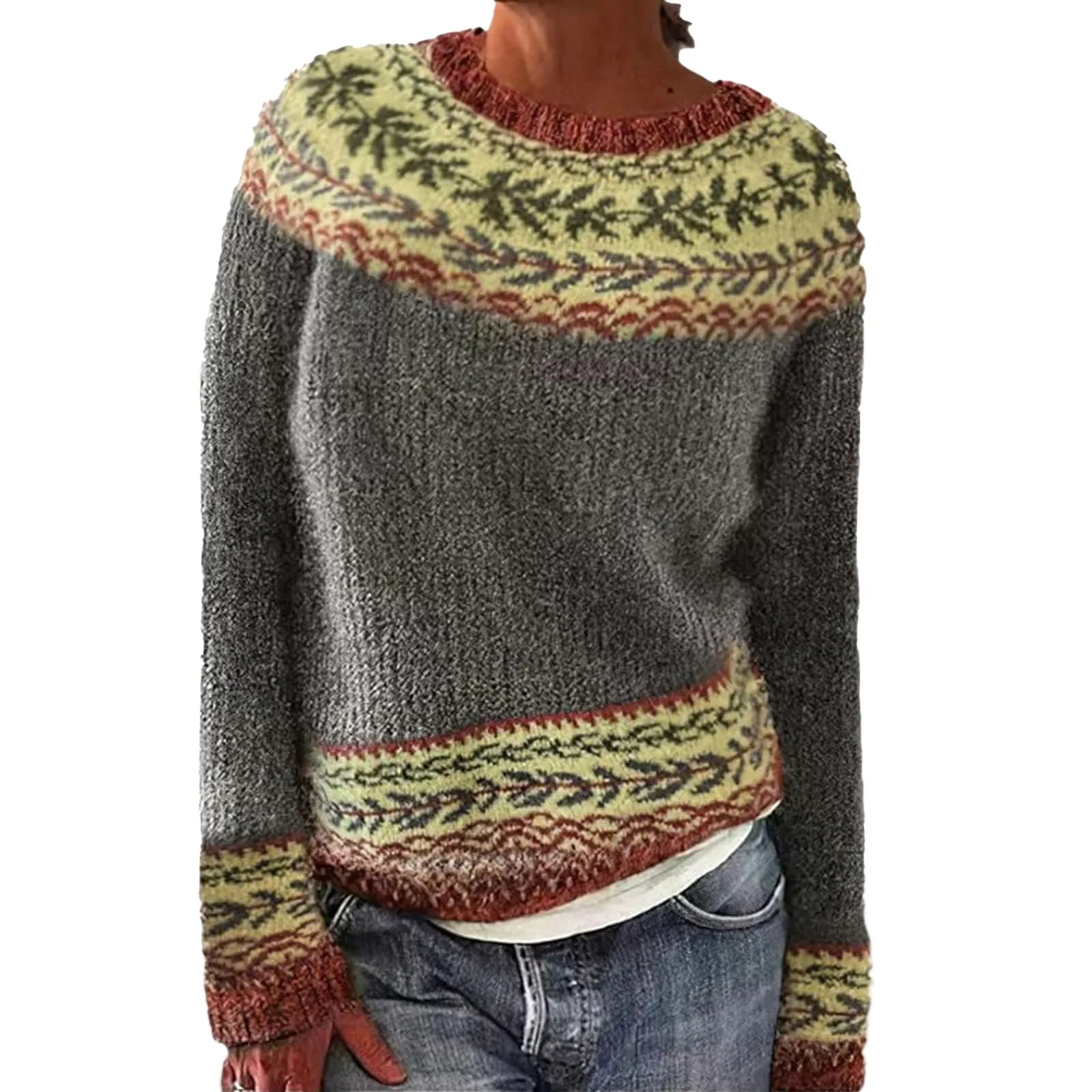 2025 Spring Knitted Women Sweater Print O-Neck Long Sleeve Casual Loose Sweaters Female Winter Elegant Trendy Ladies Clothes
2025 Spring Knitted Women Sweater Print O-Neck Long Sleeve Casual Loose Sweaters Female Winter Elegant Trendy Ladies Clothes