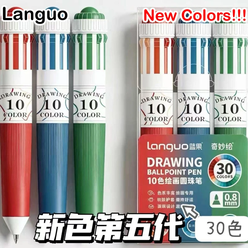 Languo 146 Color Ballpoint Pen 0.8mm Cartoon Soft Grip Press Multicolor Writing Pen for Drawing Overlay School Office Supplies
Languo 146 Color Ballpoint Pen 0.8mm Cartoon Soft Grip Press Multicolor Writing Pen for Drawing Overlay School Office Supplies