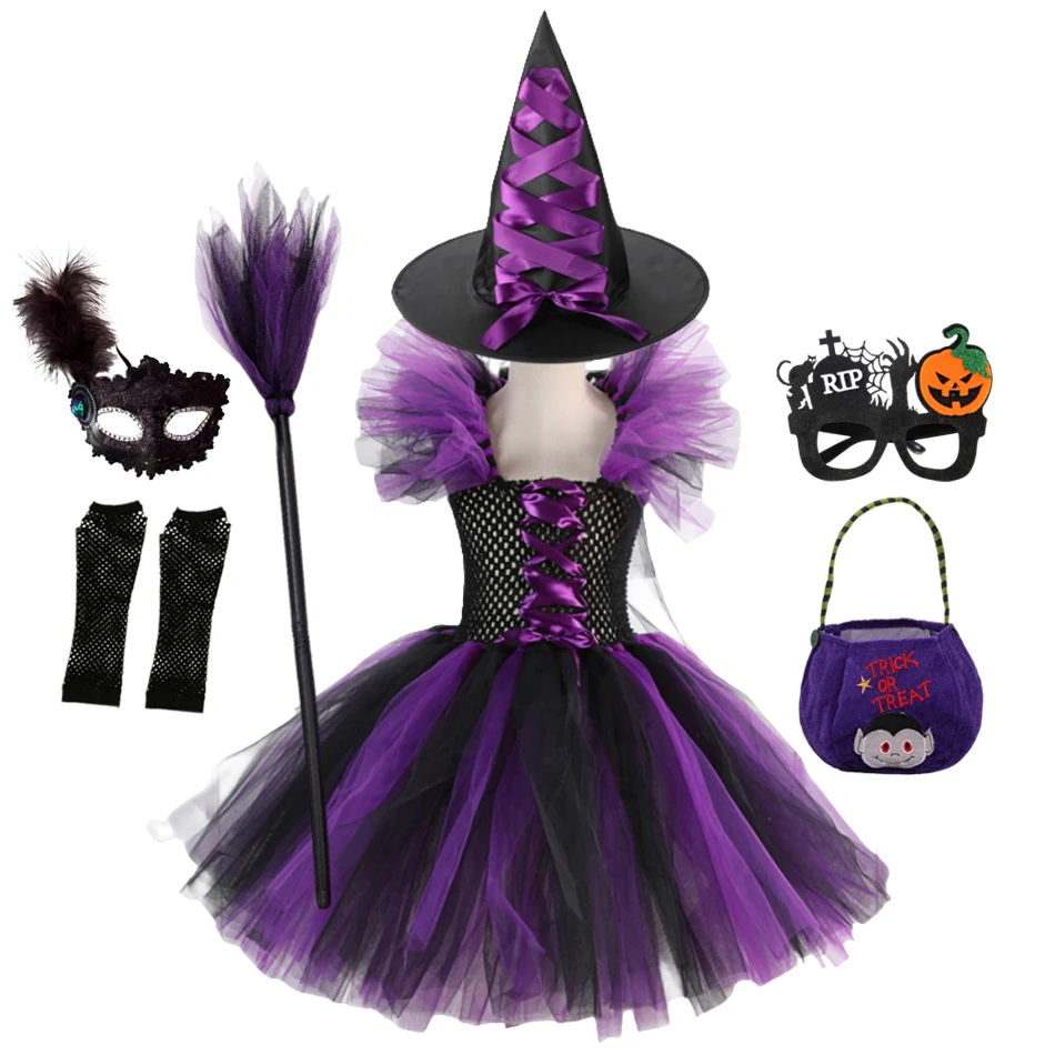 Girls Halloween Cosplay Witch Tutu Dress Dress Kids Carnival Party Children Disguise Costume Dress Clothing
Girls Halloween Cosplay Witch Tutu Dress Dress Kids Carnival Party Children Disguise Costume Dress Clothing