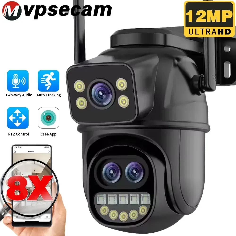 12MP PTZ IP Camera Outdoor 8X Digital Zoom Dual Screen Automatic Tracking Wireless CCTV Surveillance Camera ICSEE & XMEY 
12MP PTZ IP Camera Outdoor 8X Digital Zoom Dual Screen Automatic Tracking Wireless CCTV Surveillance Camera ICSEE & XMEY