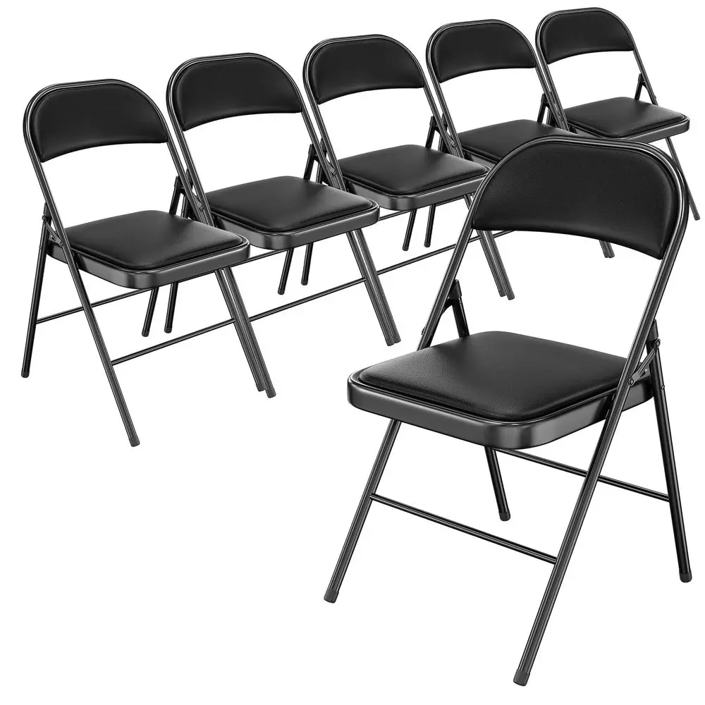 Folding Chair with Comfortable Padded Cushion and Back, Portable Folding Chairs for Outside, Office Events, Weddings, Pu Leathe
Folding Chair with Comfortable Padded Cushion and Back, Portable Folding Chairs for Outside, Office Events, Weddings, Pu Leathe