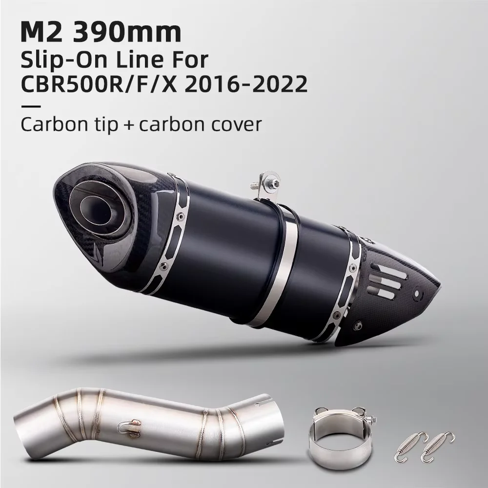 For HONDA CBR500R CB500F CBR500X 2016-2022 Motorcycle Exhaust Escape System Middle Link Pipe Carbon Muffler with Cover
For HONDA CBR500R CB500F CBR500X 2016-2022 Motorcycle Exhaust Escape System Middle Link Pipe Carbon Muffler with Cover