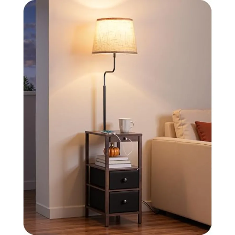 Floor Lamps for Living Room, 3000K-6500K Dimmable Floor Lamp with Table, USB-A+Type-C Charging Port, Table with Lamp Attached f
Floor Lamps for Living Room, 3000K-6500K Dimmable Floor Lamp with Table, USB-A+Type-C Charging Port, Table with Lamp Attached f