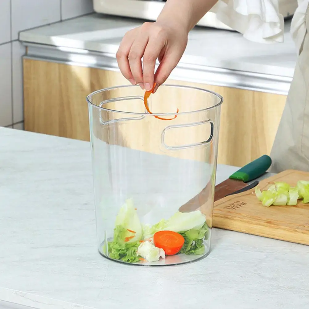 Creative Trash Can Large Capacity PET Material Recycling Bin for Kitchen Household Transparent Rubbish Bucket Waste Container
Creative Trash Can Large Capacity PET Material Recycling Bin for Kitchen Household Transparent Rubbish Bucket Waste Container