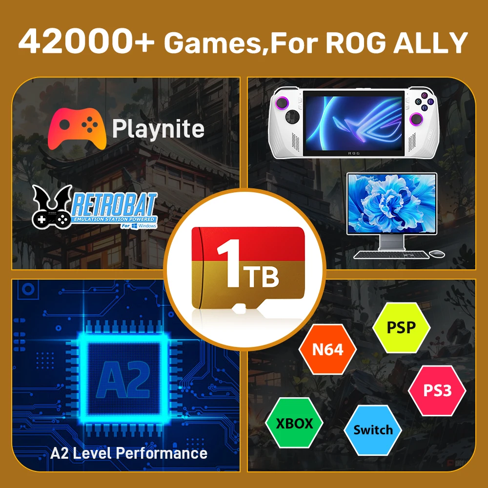 1TB Game TF Card Playnite&Retrobat OS For N64/Switch/PS3/PS2/PSP/MAME Memory Card With 42000 Retro/AAA Games For ROG Ally/Win PC
1TB Game TF Card Playnite&Retrobat OS For N64/Switch/PS3/PS2/PSP/MAME Memory Card With 42000 Retro/AAA Games For ROG Ally/Win PC