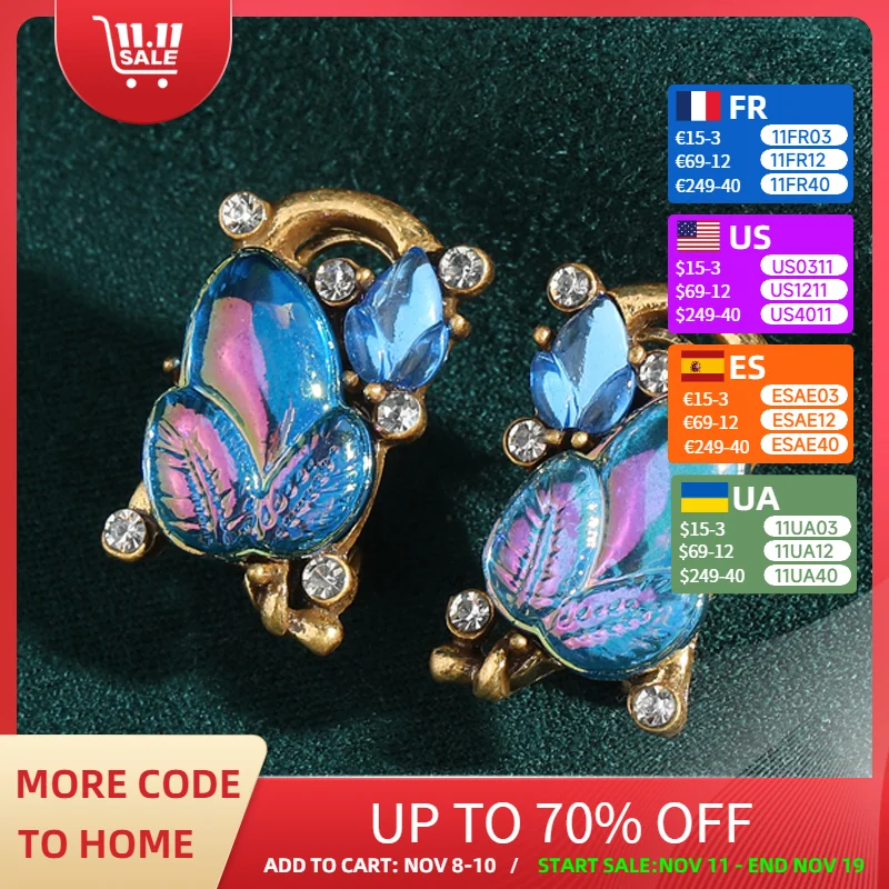 Vintage Blue Leaf Glaze Purple Earrings For Woman Luxury Quality Jewelry Stud Gold Color Elegant Valentime‘S Wedding Gift 2025
Vintage Blue Leaf Glaze Purple Earrings For Woman Luxury Quality Jewelry Stud Gold Color Elegant Valentime‘S Wedding Gift 2025
