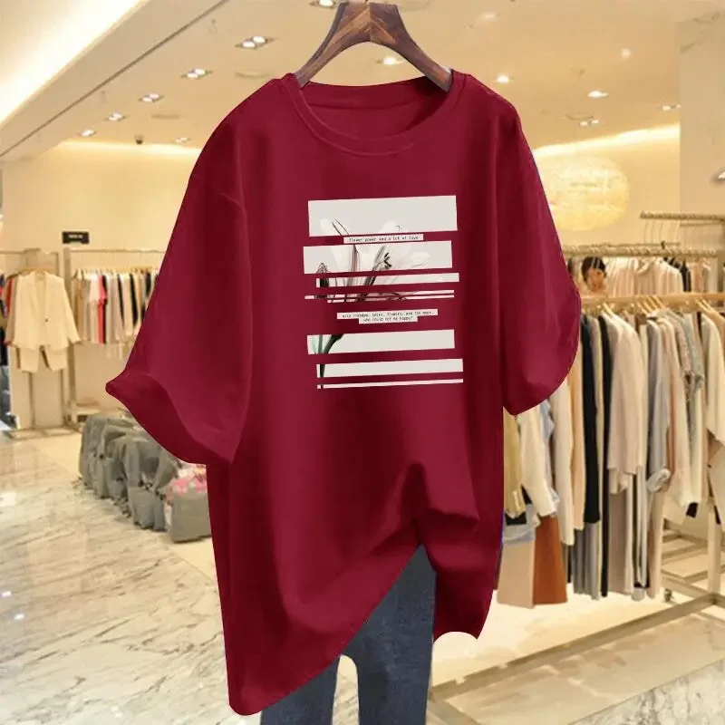 Women Clothing Flowers Printed T-shirt Summer Short Sleeve Pure Cotton Loose Elegant Pullover Lady Basics Tops
Women Clothing Flowers Printed T-shirt Summer Short Sleeve Pure Cotton Loose Elegant Pullover Lady Basics Tops