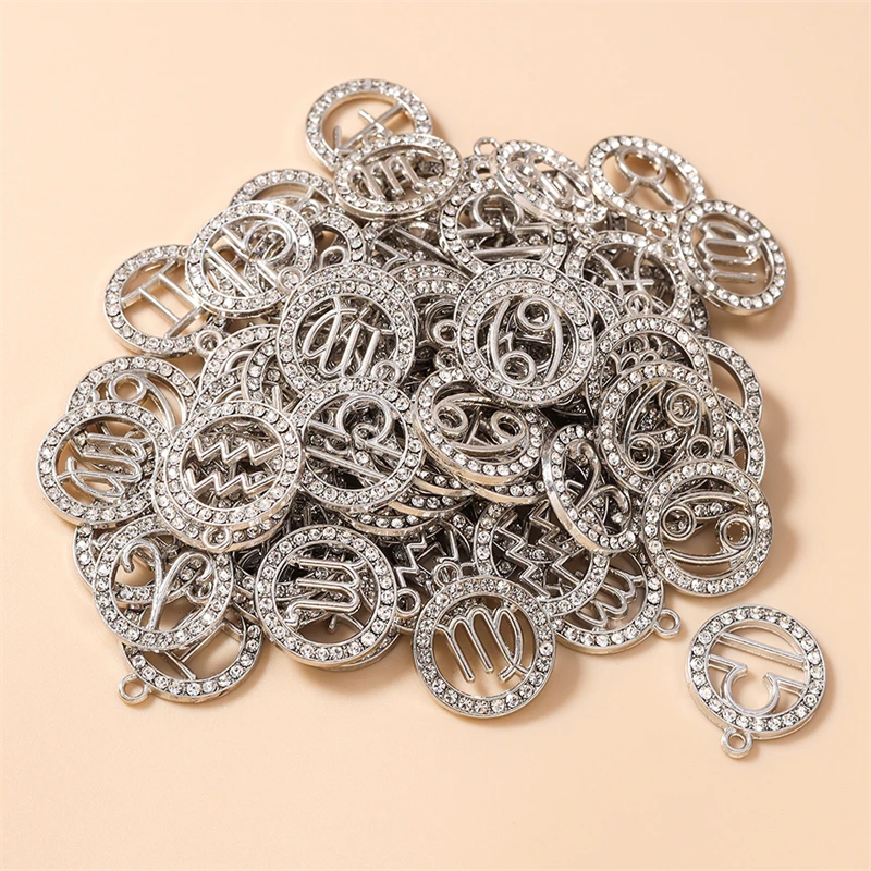 20pcs Cute Crystal Metal Twelve Constellations Charms Pendants for Making Necklaces Earrings Bracelet DIY Craft Jewelry Findings
20pcs Cute Crystal Metal Twelve Constellations Charms Pendants for Making Necklaces Earrings Bracelet DIY Craft Jewelry Findings