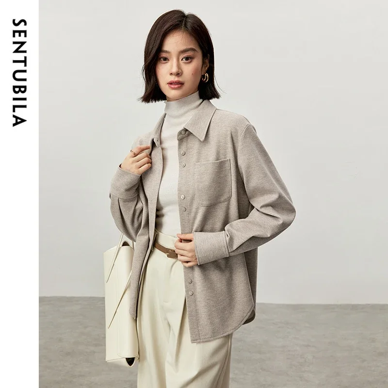 SENTUBILA Simple Solid Knitted Shirt Women 2025 Spring Casual Straight Single Breasted Comfort Thick Warm Women Tops 144C57017
SENTUBILA Simple Solid Knitted Shirt Women 2025 Spring Casual Straight Single Breasted Comfort Thick Warm Women Tops 144C57017