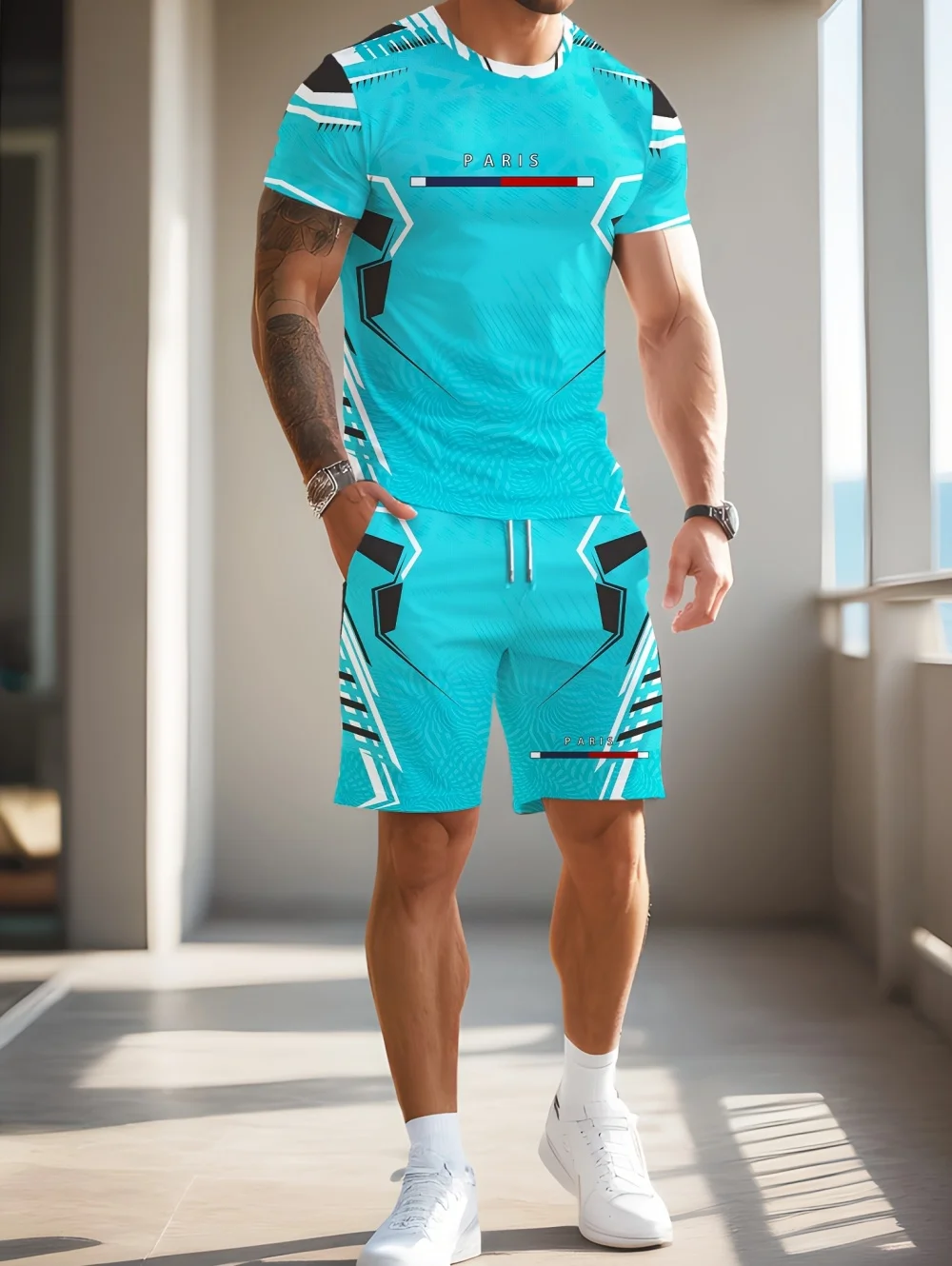 Men's Sportswear T-Shirt and Shorts Set Men's Casual Running Fitness Two-Piece Set Teen Quick-Dry Oversized Summer Men Clothes
Men's Sportswear T-Shirt and Shorts Set Men's Casual Running Fitness Two-Piece Set Teen Quick-Dry Oversized Summer Men Clothes