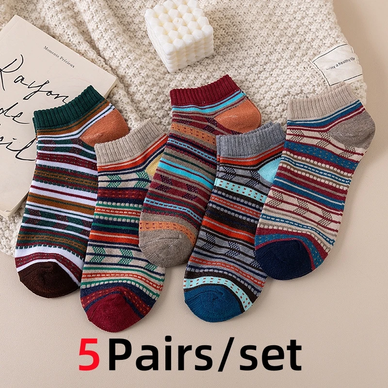 5 pairs/set Japanese vintage men's casual short socks selling ethnic style men's Spring Summer couple ankle socks for man gift
5 pairs/set Japanese vintage men's casual short socks selling ethnic style men's Spring Summer couple ankle socks for man gift