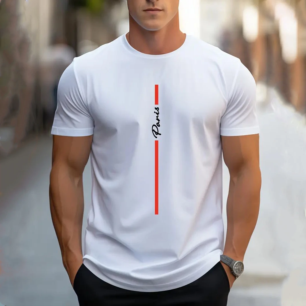 Paris Men's T-Shirt Fashion Streetwear Summer Short Sleeve Letter Print Male T-Shirts Oversized Clothing Casual Crew Neck Tops
Paris Men's T-Shirt Fashion Streetwear Summer Short Sleeve Letter Print Male T-Shirts Oversized Clothing Casual Crew Neck Tops