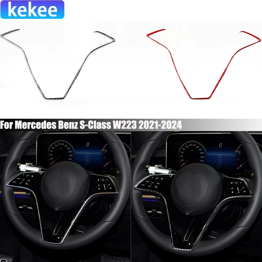 Carbon Fiber Driver Wheel Decorative Car Accessories Cover Sticker Interior Trim For Mercedes Benz S-Class W223 2021 2022-2024
Carbon Fiber Driver Wheel Decorative Car Accessories Cover Sticker Interior Trim For Mercedes Benz S-Class W223 2021 2022-2024