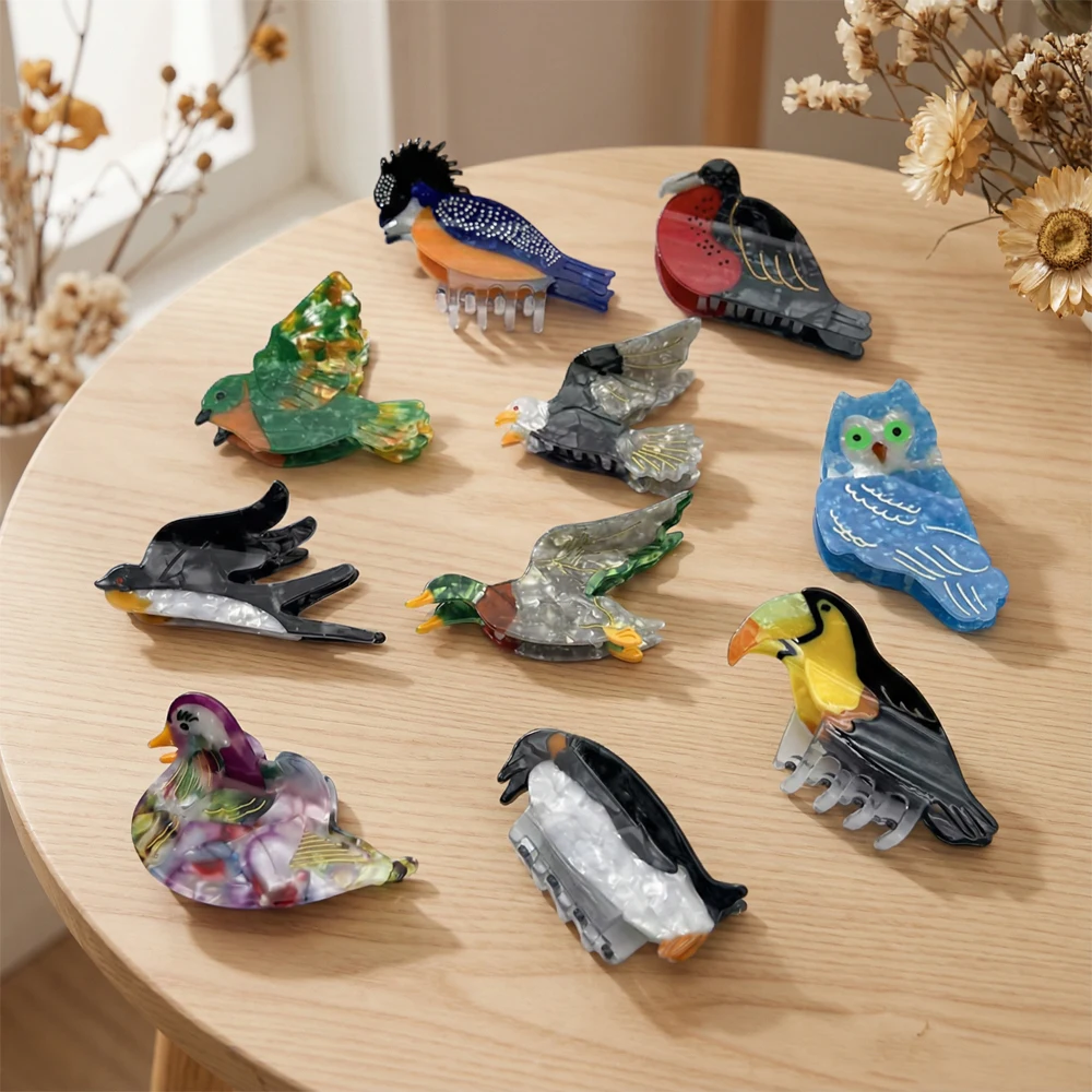 НОВИНКА: Большая коллекция заколок для волос в виде мультяшных птиц (сова, утка), модные заколки-крабы из ацетата, аксессуары для волос для женщин и девочек
НОВИНКА: Большая коллекция заколок для волос в виде мультяшных птиц (сова, утка), модные заколки-крабы из ацетата, аксессуары для волос для женщин и девочек