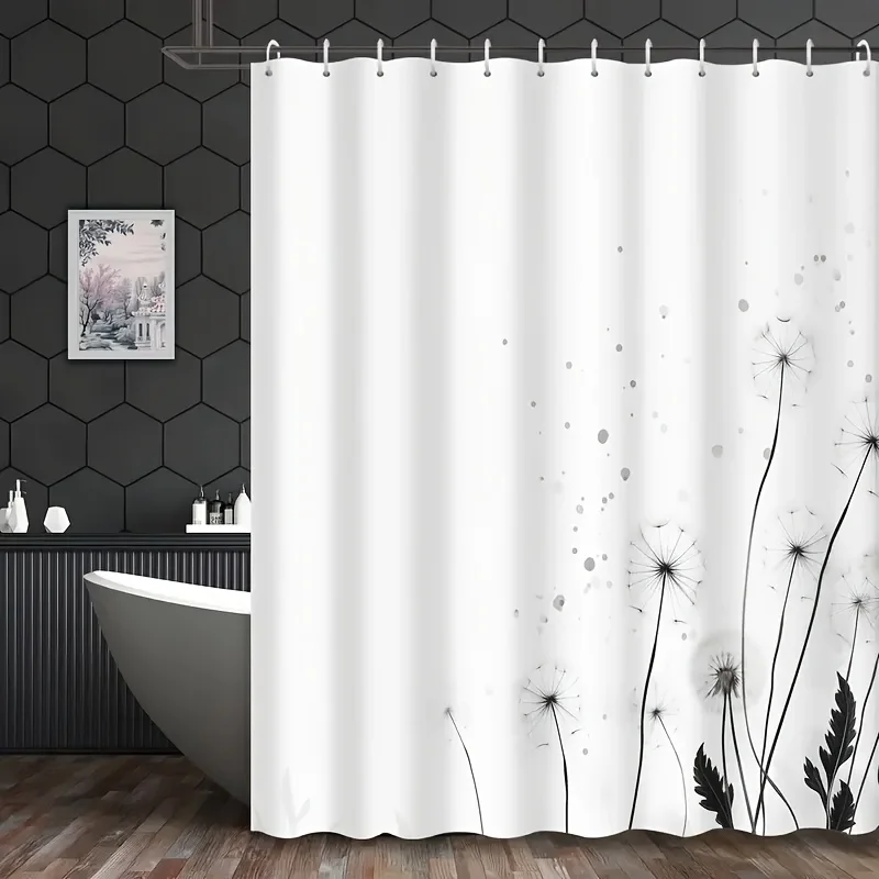 White Dandelion Shower Curtain Black Outline Nature Design Minimalist Bathroom Decor Waterproof Bath Curtain Home Accessory
White Dandelion Shower Curtain Black Outline Nature Design Minimalist Bathroom Decor Waterproof Bath Curtain Home Accessory