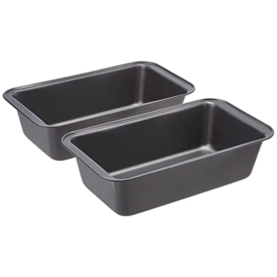 Rectangular Baking Bread Loaf Pan 9.5 x 5 Inch Set of 2 Gray Nonstick Bakeware for Home Kitchen Easy Release and Durable Use
Rectangular Baking Bread Loaf Pan 9.5 x 5 Inch Set of 2 Gray Nonstick Bakeware for Home Kitchen Easy Release and Durable Use