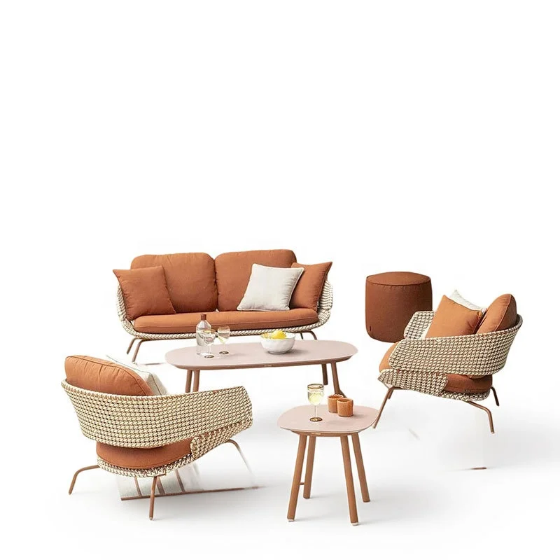 #Outdoor Wicker Sofa Set Patio Balcony Aluminum Frame Webbing Strap Waterproof Garden Leisure Furniture Combination
#Outdoor Wicker Sofa Set Patio Balcony Aluminum Frame Webbing Strap Waterproof Garden Leisure Furniture Combination