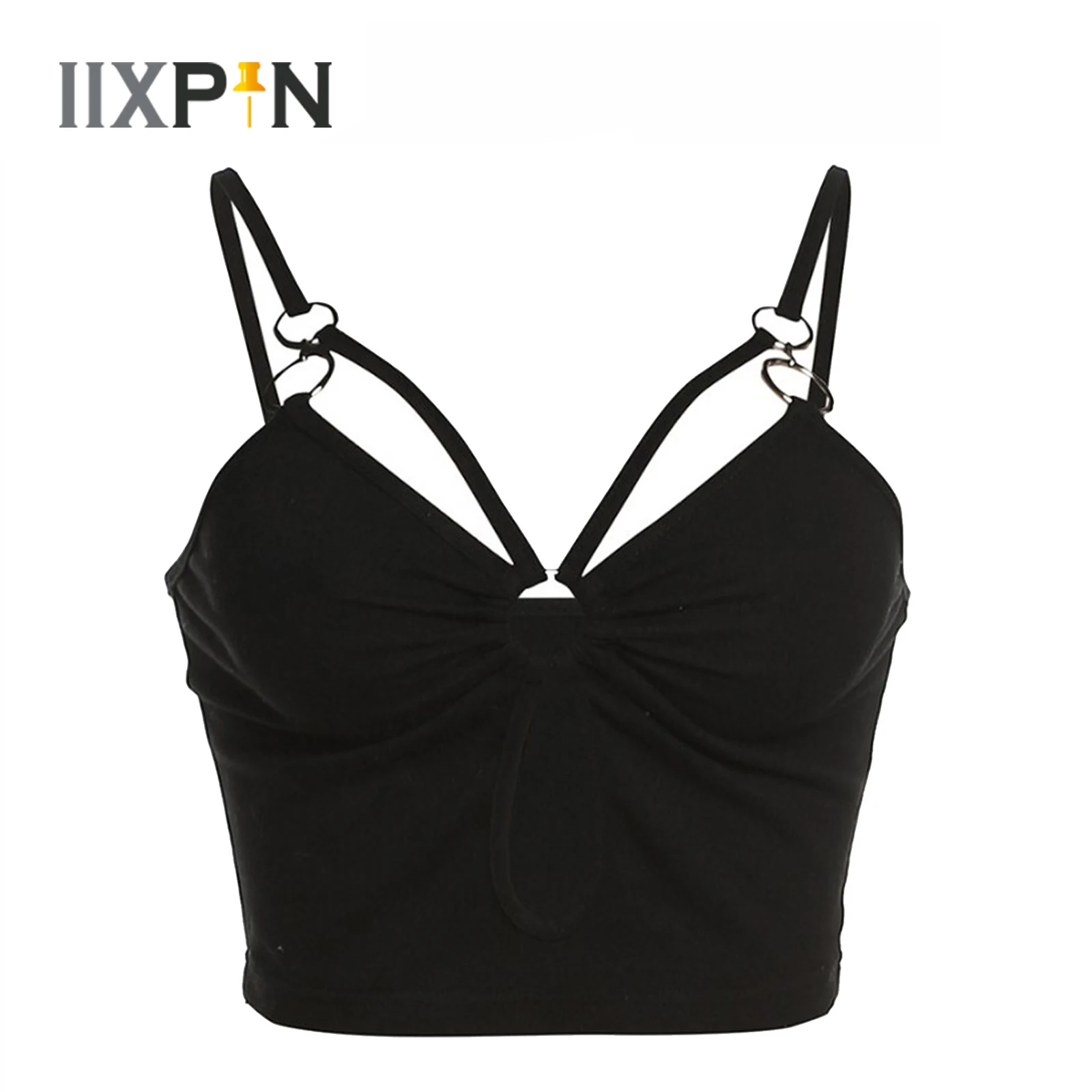 Womens Cotton Camisole Crop Top Sexy Spaghetti Straps O Ring Backless Crop Top Solid Color Slim Fit Vest Tops Party Clubwear
Womens Cotton Camisole Crop Top Sexy Spaghetti Straps O Ring Backless Crop Top Solid Color Slim Fit Vest Tops Party Clubwear