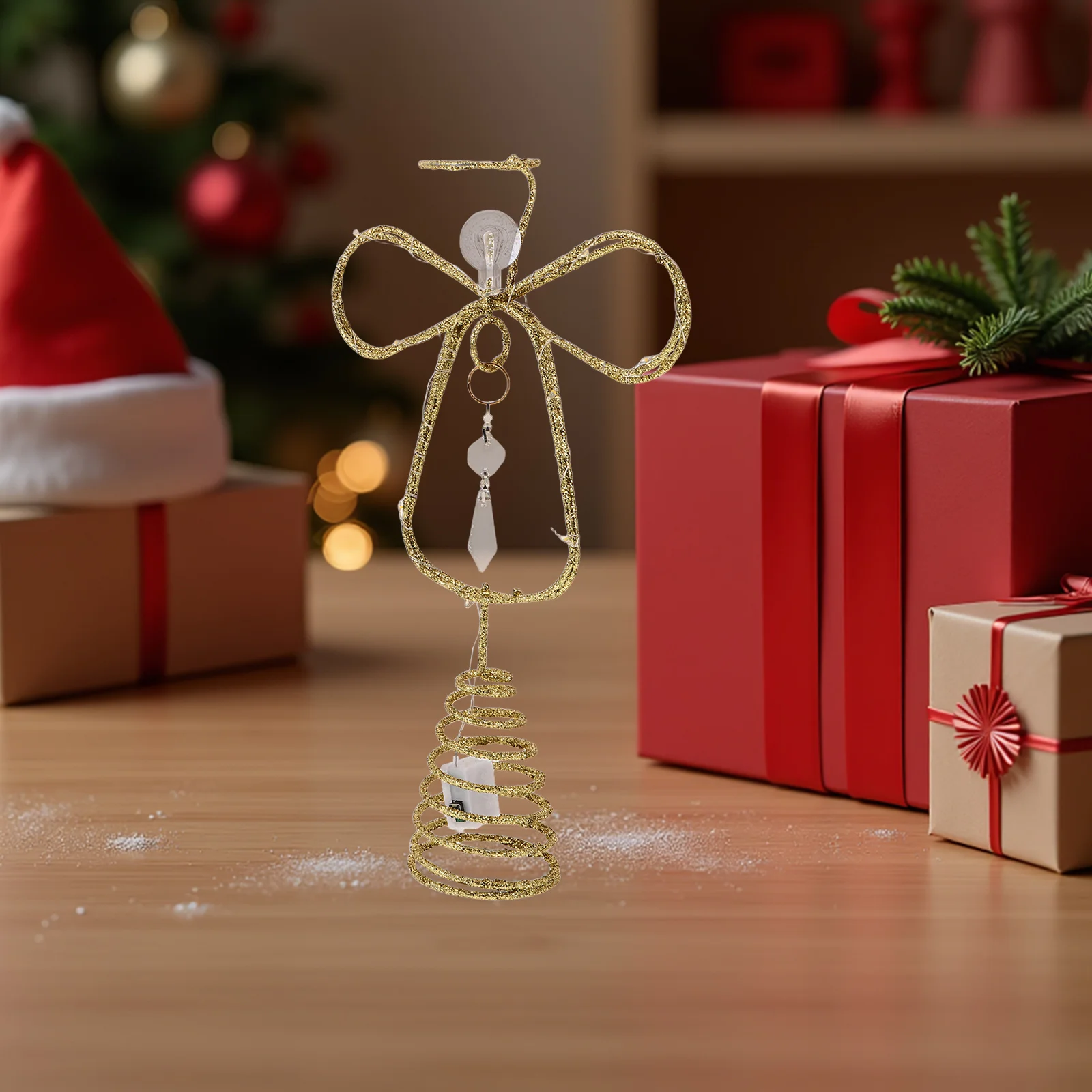 Festive Gold Metal Angel Tree Topper Spiral Base Easy Mounting for Rustic Farmhouse Xmas New Year Celebration Tree Topper
Festive Gold Metal Angel Tree Topper Spiral Base Easy Mounting for Rustic Farmhouse Xmas New Year Celebration Tree Topper