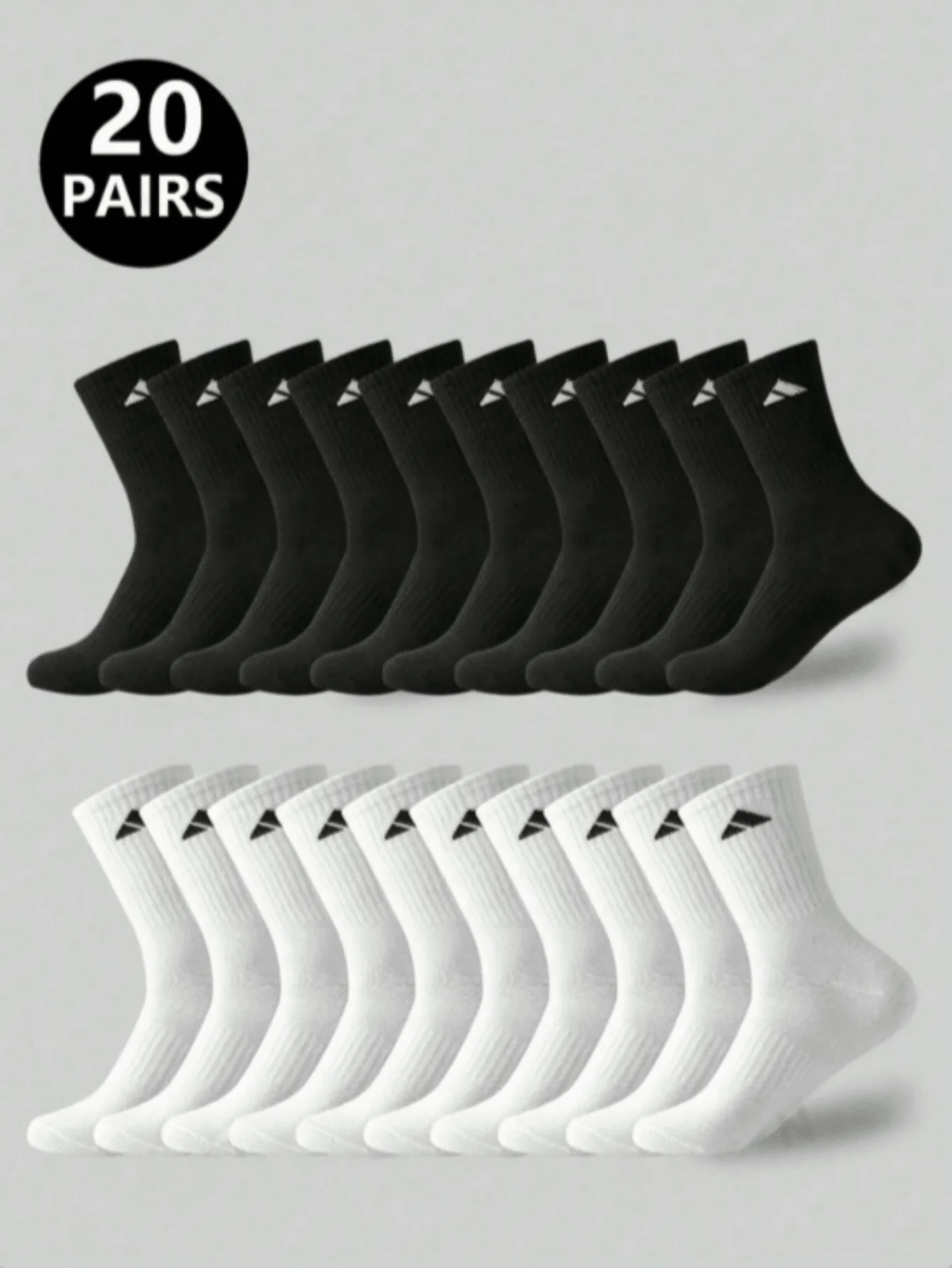 20 Pairs Casual Mid-Calf Socks Unisex Comfortable Breathable Daily Wear
20 Pairs Casual Mid-Calf Socks Unisex Comfortable Breathable Daily Wear