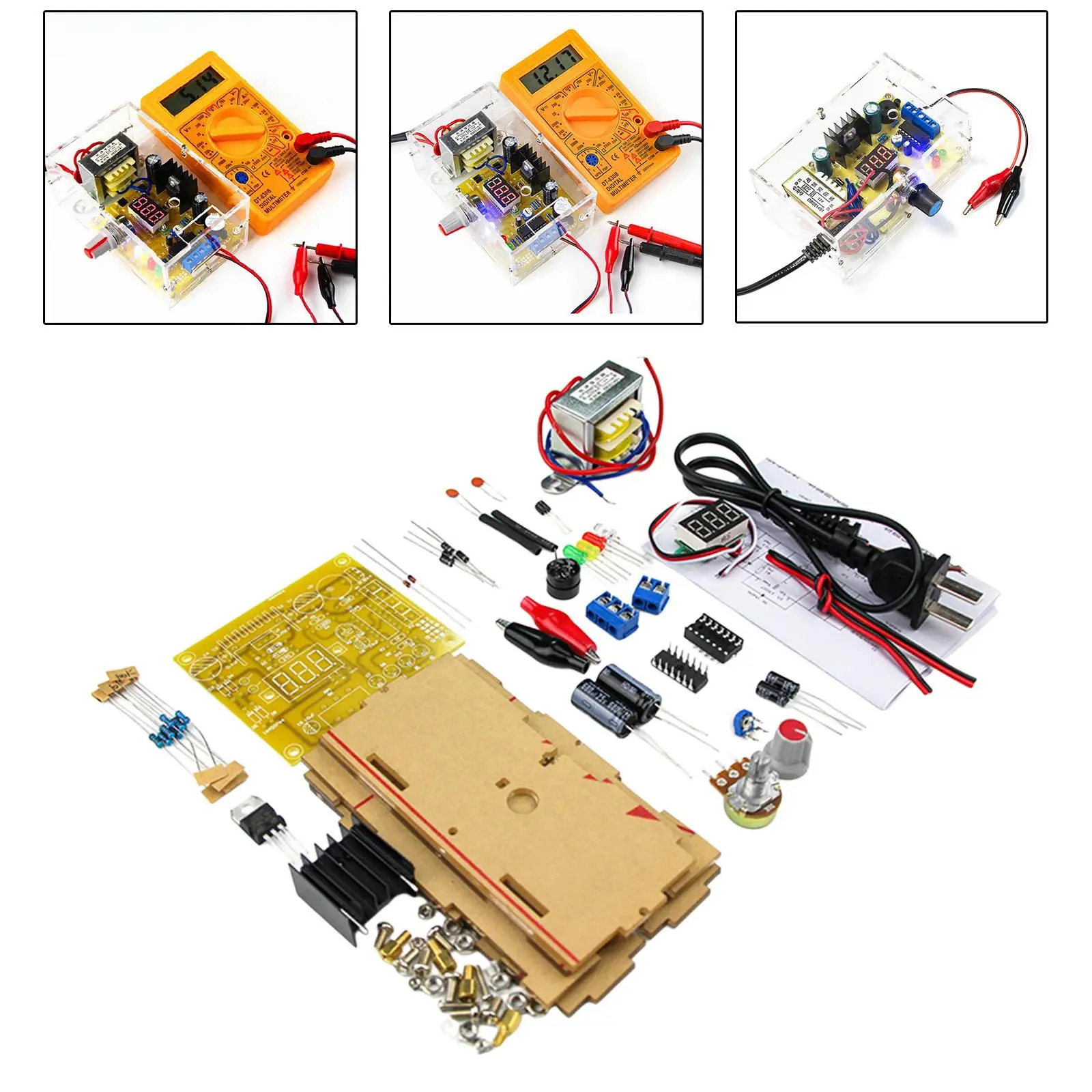 LM317 Adjustable Power Supply Board Kit,DIY Electronic Kit,Compact,Lightweight,DIY Project Sturdy Voltmeter Soldering Project
LM317 Adjustable Power Supply Board Kit,DIY Electronic Kit,Compact,Lightweight,DIY Project Sturdy Voltmeter Soldering Project