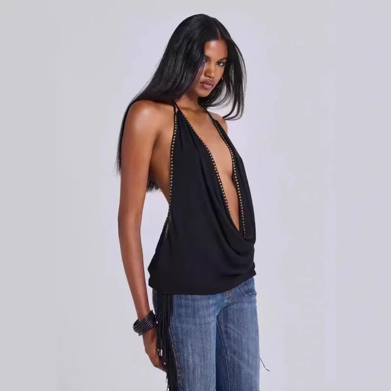 Jaded London Spice Girls Sexy Deep V-Neck Rivet Top Women Slim Slim Sleeveless Vest Camisole Top
Jaded London Spice Girls Sexy Deep V-Neck Rivet Top Women Slim Slim Sleeveless Vest Camisole Top