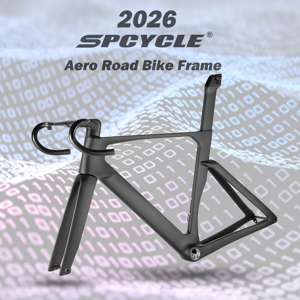Spcycle 2026 New R066 Aero Carbon Road Bike Frame Full Integrated Cable 700x32C Disc Brake Road Bicycle Frameset
Spcycle 2026 New R066 Aero Carbon Road Bike Frame Full Integrated Cable 700x32C Disc Brake Road Bicycle Frameset