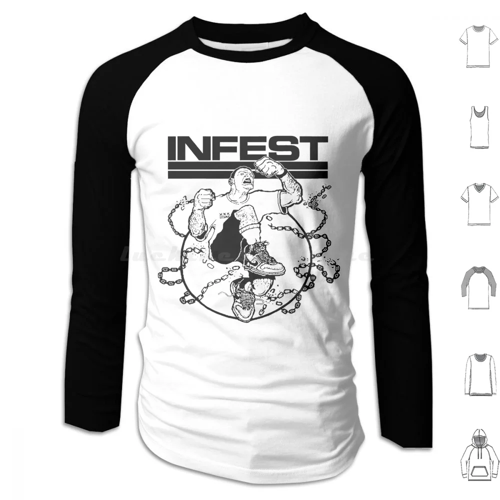 Infest Hoodies Long Sleeve Infest Break The Chain Power Violence Fast Core Hard Core Punk Spazz Trash Talk Despise You
Infest Hoodies Long Sleeve Infest Break The Chain Power Violence Fast Core Hard Core Punk Spazz Trash Talk Despise You