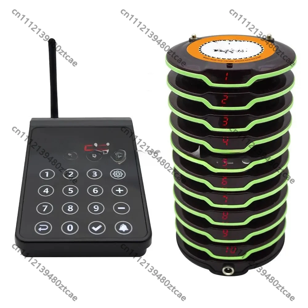 Restaurant Wireless Queue Calling System, Coaster Type Guest Pager Table Buzzer With Transmitter Receiver Set
Restaurant Wireless Queue Calling System, Coaster Type Guest Pager Table Buzzer With Transmitter Receiver Set
