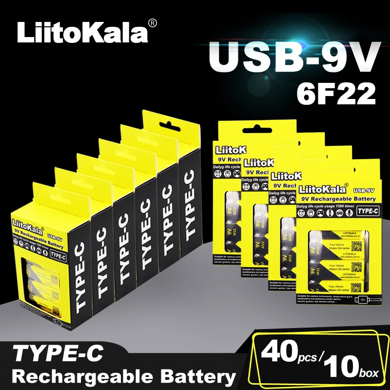 40 шт. LiitoKala USB аккумулятор большой емкости 9 В 1100 мАч литий-ионный аккумулятор для игрушек пульт дистанционного управления дропшиппинг + линия Type-C
40 шт. LiitoKala USB аккумулятор большой емкости 9 В 1100 мАч литий-ионный аккумулятор для игрушек пульт дистанционного управления дропшиппинг + линия Type-C