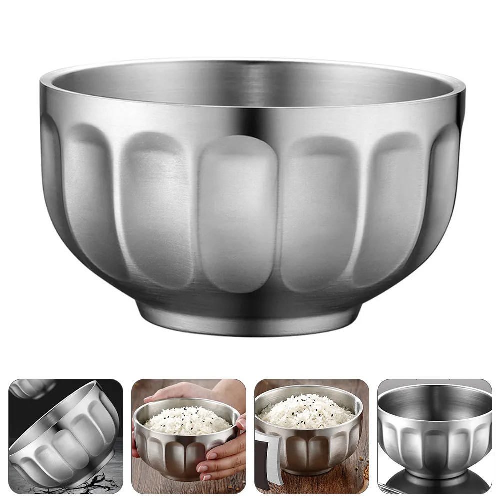 Миска для подачи еды из нержавеющей стали 304, двухслойная конструкция, для лапши быстрого приготовления, пасты, салатов и хлопьев
Миска для подачи еды из нержавеющей стали 304, двухслойная конструкция, для лапши быстрого приготовления, пасты, салатов и хлопьев