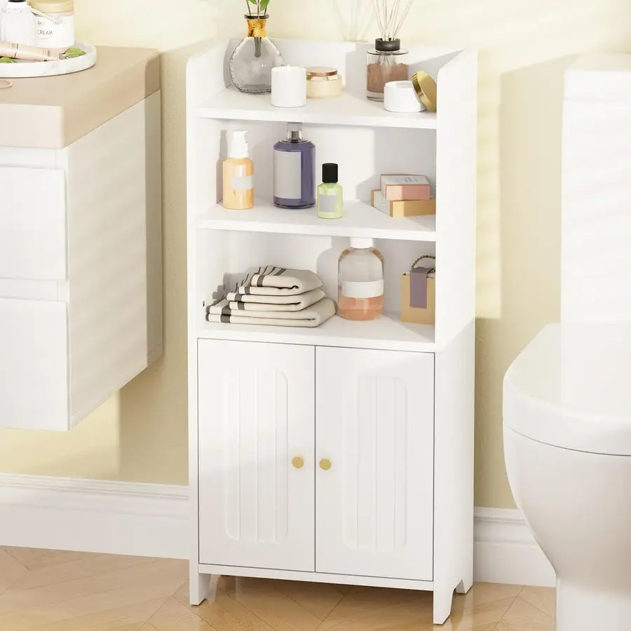 Bathroom Storage Cabinet, Small Floor Cabinet, Toilet Paper Cabinets with 2 Doors and Shelves, Bathroom Organizers and Storage
Bathroom Storage Cabinet, Small Floor Cabinet, Toilet Paper Cabinets with 2 Doors and Shelves, Bathroom Organizers and Storage