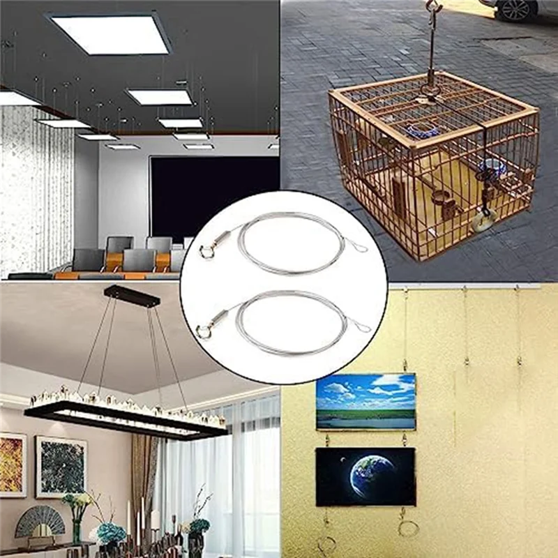 5Pcs Picture Hanging Wire Kit, 2M X Φ1.5Mm Stainless Steel With Wire Adjustable Hook And Rail Moulding Hook Durable Easy To Use
5Pcs Picture Hanging Wire Kit, 2M X Φ1.5Mm Stainless Steel With Wire Adjustable Hook And Rail Moulding Hook Durable Easy To Use