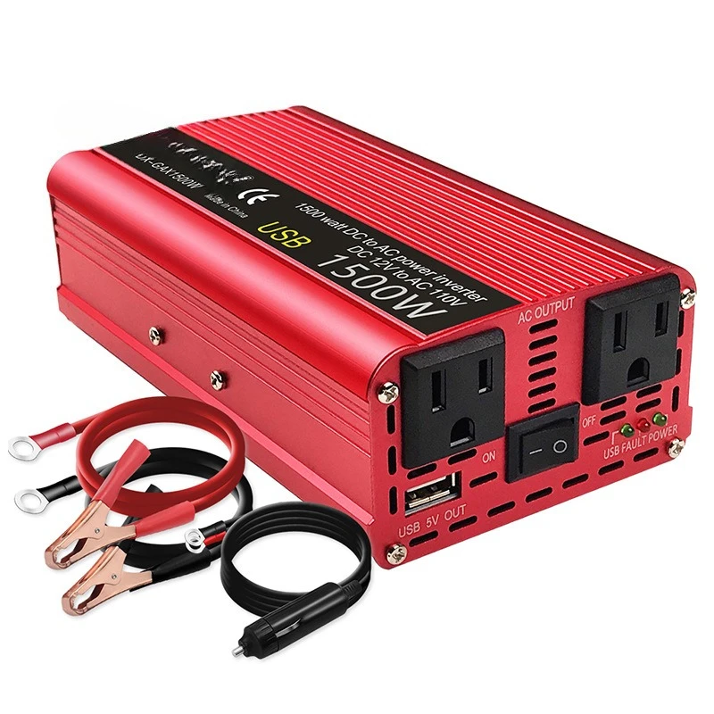 Modified sine 500W/1500W vehicle power supply with USB12/24V to 110 V-240V inverter
Modified sine 500W/1500W vehicle power supply with USB12/24V to 110 V-240V inverter