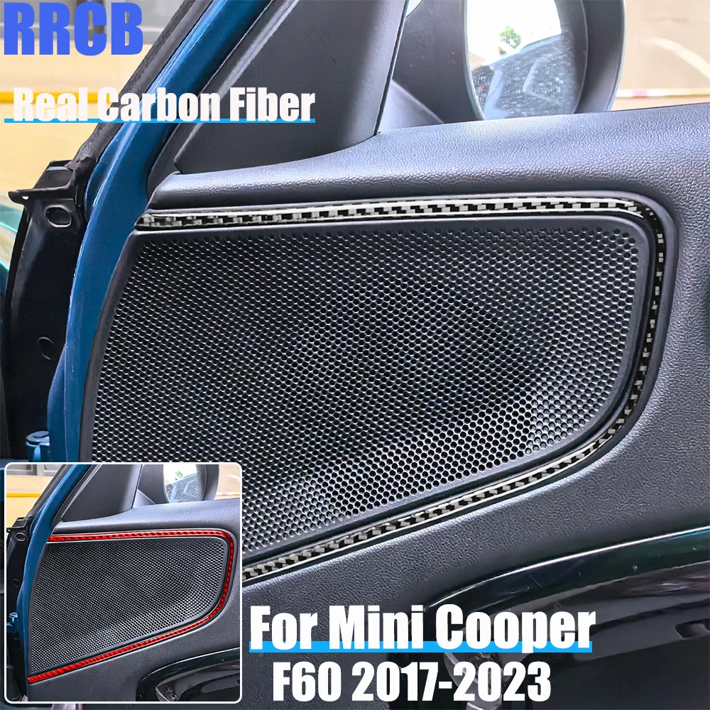 Real Carbon Fiber Car Accessories Front Door Speaker Decorative Soft Cover Sticker For MINI F60 Countryman/Cooper 2017-2023
Real Carbon Fiber Car Accessories Front Door Speaker Decorative Soft Cover Sticker For MINI F60 Countryman/Cooper 2017-2023